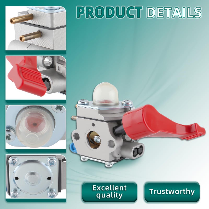 AUTOKAY C1U-W12A Carburetor Kit Fits for Craftsman 944794201 358794201 Blower, for Poulan FL1500 FL1500LE Gas Leaf Blower w/Fuel Filter - Image 3